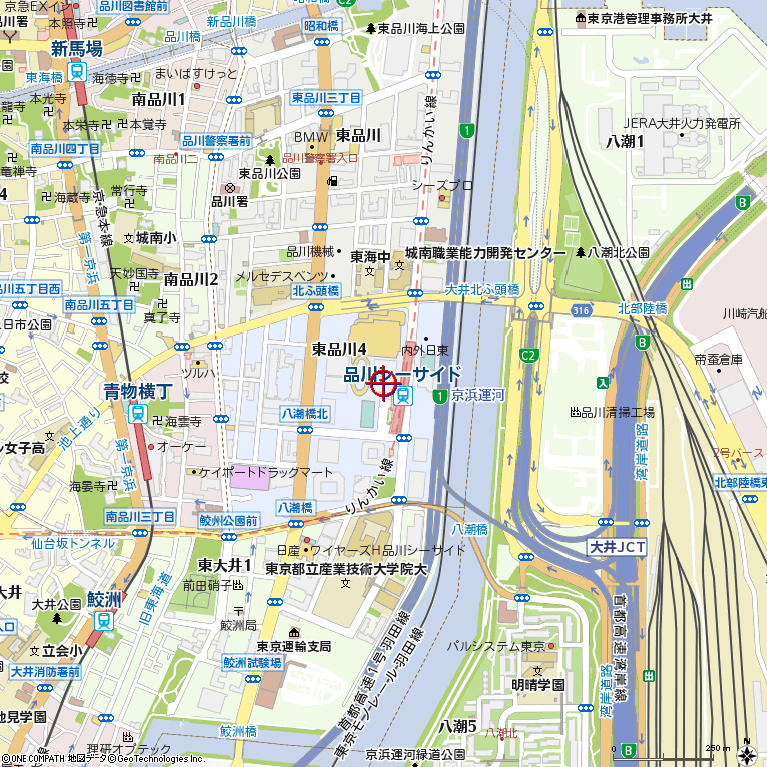 株式会社日立ソリューションズ西日本付近の地図